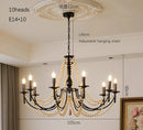 Axyaa Wooden Bead Pendant Light for Retro American Living Room, Hotel Corridor, and Bedroom