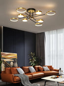 Axyaa LED Nordic Chandelier: Brightness Dimmable for Home Decor, Living Room, Dining Room