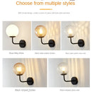 Axyaa Gold Modern Glass Ball LED Wall Sconce for Living Bedroom Decor