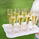 Axyaa 5oz Plastic Champagne Flutes Clear Toasting Glasses 100pcs Wedding Party