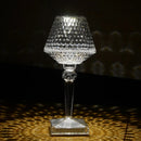 Axyaa Acrylic Crystal LED Table Light: Transparent Prism Night Lights for Bedroom Decor