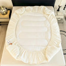 Axyaa Thickened Lamb Wool Mattress: Warm & Washable, Dust Protective Cover