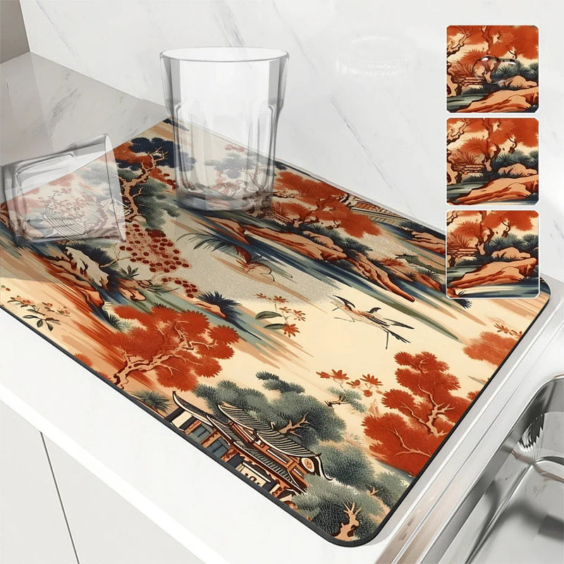 Axyaa Architectural Landscape Non-Slip Drying Mat
