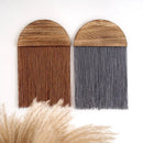 Axyaa Wooden Wall Hanging Tassel Tapestry - Modern Bohemian Decor