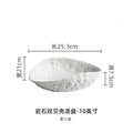 Axyaa High-End Ceramic Fish Soup Plate - Rock Pattern Shell Design