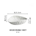 Axyaa Rock Pattern Shell Ceramic Steamed Fish Soup Plate -  High-end Tableware