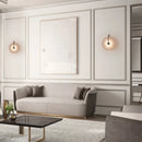 Axyaa Marble LED Wall Lamp Black Gold for Living Room Bedroom Restaurant Lighting