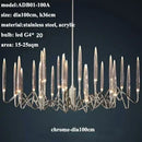 Axyaa Luxe Crystal Chandelier: Elegant Nordic Office & Living Room Pendant Lamp
