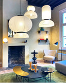 Axyaa White Handmade Paper Chandelier Pendant Lamp for Home and Restaurant