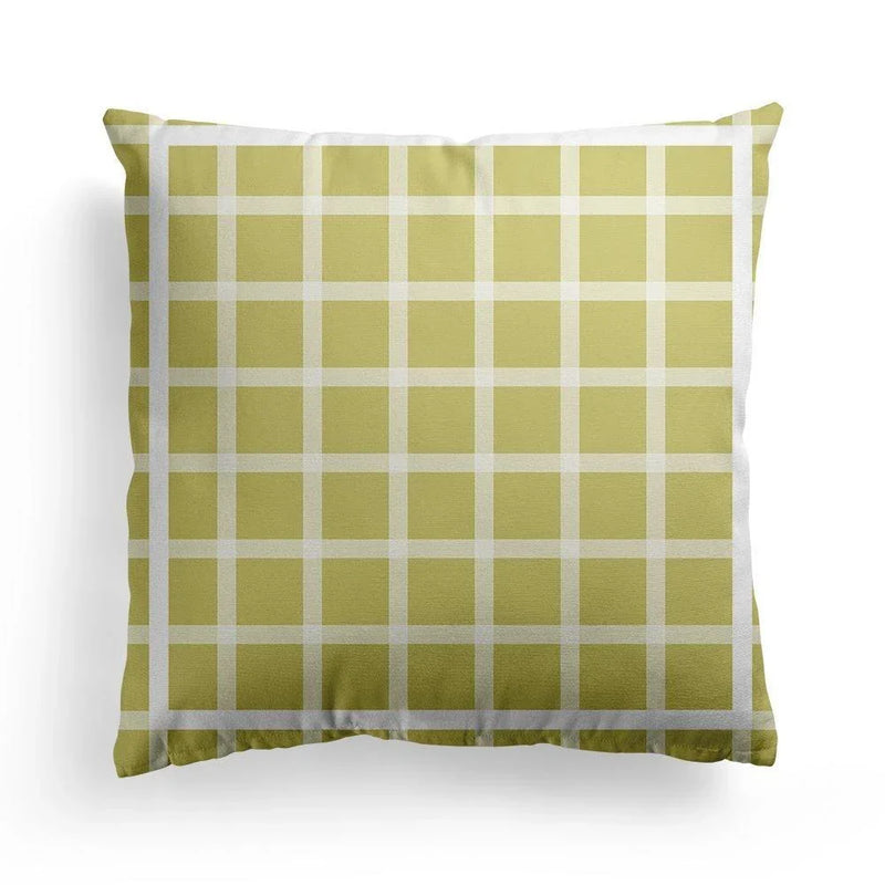 Axyaa Grid Flower Cushion Cover Orange Lemon Pillow Cover Home Decor Sofa Cushions