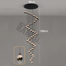 Axyaa Crystal Chandelier Stair Pendant Living Room Interior Lighting
