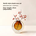 Axyaa Glass Vase: Elegant Decor for Living Room, Dining Table, Fresh Flowers & Hydroponics