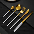 Axyaa Stainless Steel Cutlery Set - Coffee Spoon Dinnerware Fork Knife Kitchen Flatware