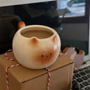 Axyaa Ceramic Cat Coffee Cup 300ml: Cute Kawaii Mug for Tea, Milk, Juice - Ideal Gift