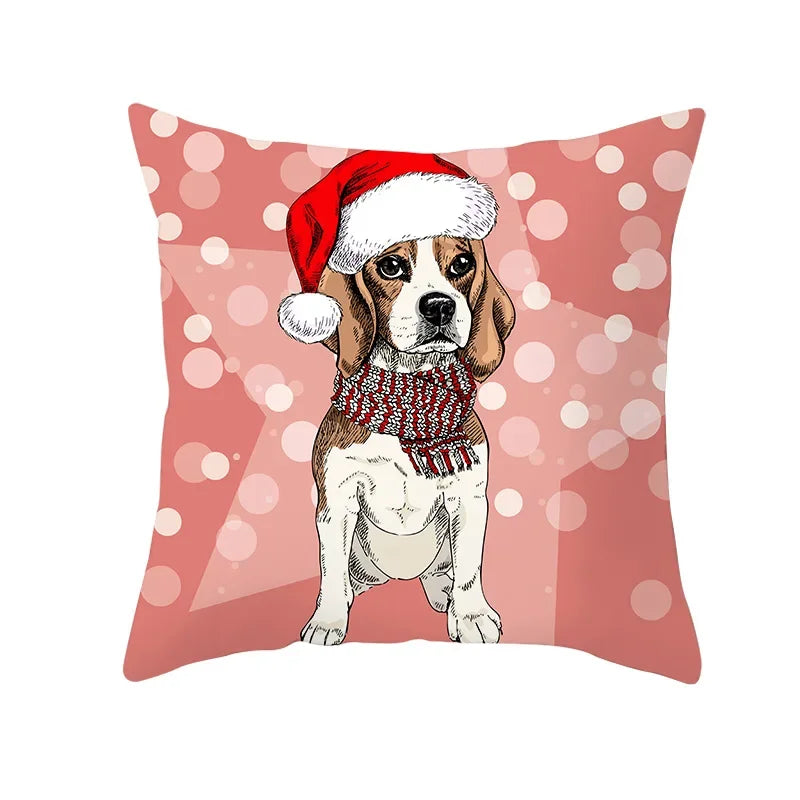 Axyaa Christmas Hat Pet Printed Cushion Cover 45x45cm