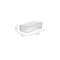 Axyaa Desk Drawer Organizers: Clear Plastic Bathroom Makeup Kitchen Storage Bins