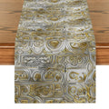Axyaa Patterned Metallic Texture Table Runner for Home Decoration and Events
