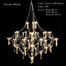 Axyaa Nordic Crystal Pendant Lamp for Chrome Decorative Lighting in Living & Dining Rooms
