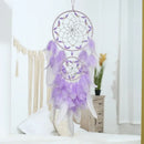 Axyaa Five-ring Tree of Life Dream Catcher with Natural Feathers