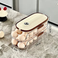 Axyaa Egg Carton Organizer: Sliding, Automatic, Kitchen Countertop Egg Shelf