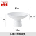 Axyaa White Ceramic Saucer Plate Set for High-End Dining Experience