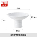 Axyaa White Ceramic Saucer Plate Set for High-End Dining Experience