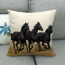 Axyaa Horse Print Cushion Covers: Animal Pillow Cases for Home Decoration