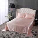Axyaa Silky Satin Queen Bed Sheet Set Luxury Solid High End Rayon Sheets