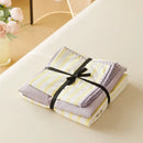 Axyaa Solid Color Shell Bedding Set - Embroidered Student Dorm Four Piece Suit