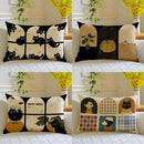 Axyaa Cartoon Cat Retro Cushion with Core Pillow