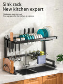 Axyaa Stainless Steel Kitchen Sink Rack for Multi-Functional Countertop Storage