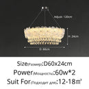 Modern Crystal LED Pendant Lights by Axyaa - Gold Plated Metal Hanging Lamp for Home Lighting