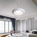 Axyaa French Carved Pendant Luxury Gypsum Hanging Lamp LED Lighting