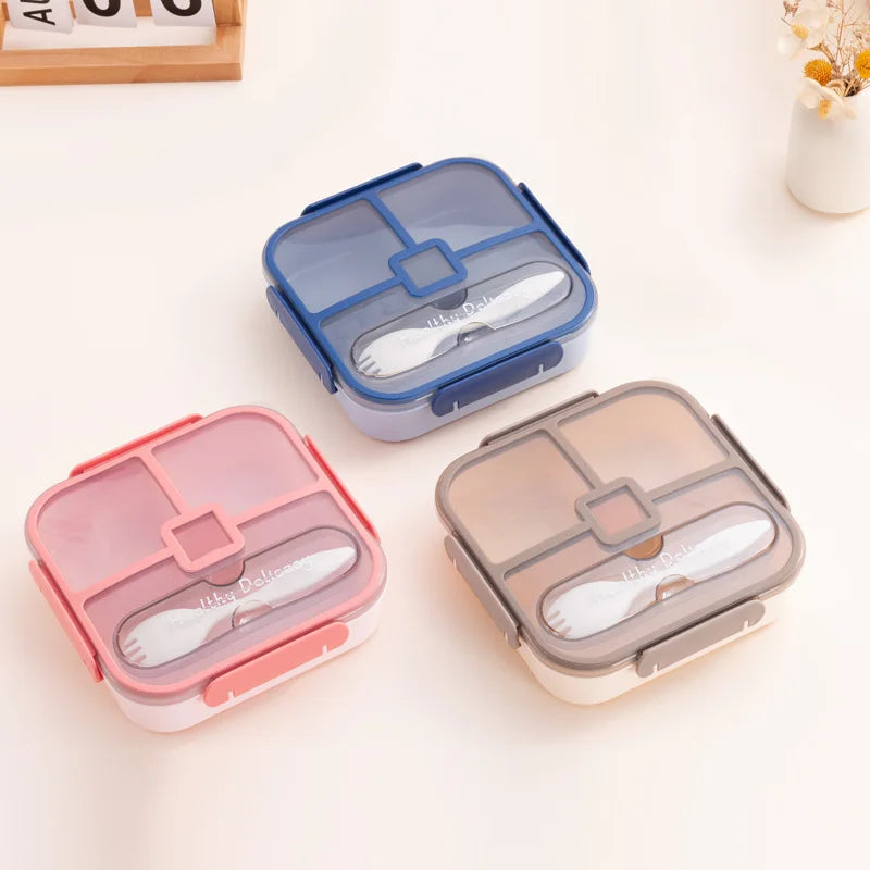 Axyaa 3 Compartment Microwavable Lunch Box Container