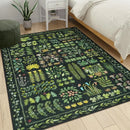 Floral Print Luxury Living Room Rug by Axyaa