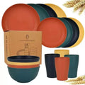 Axyaa Unbreakable Plastic Dinnerware Sets - Durable, Lightweight, Perfect for Daily Use