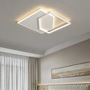Axyaa Square Matte Black LED Ceiling Light - Adjustable Color Temperature for Bedroom and Living Room