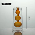 Axyaa Stained Glass Double Vase Hydroponic Flower Desktop Decoration