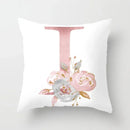 Axyaa Sweet Pink Alphabet Pillowcase for Home Decor