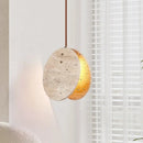 Axyaa Stone Cream Led Chandelier Pendant Lamp for Bedroom Atmosphere Lighting