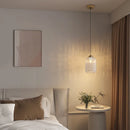 Axyaa Vintage Stripe Glass Pendant Lamps LED E27 Sconces Smoke Gray Amber Glass