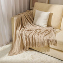 Axyaa Tassel Blanket: Acrylic Cashmere Soft Throw Cover for Home Decor & Nap Warmth