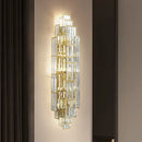 Axyaa Crystal Large Wall Lamp for Duplex Building Villa Hall, High-End Decorative Lighting
