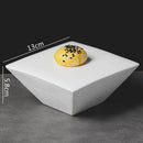 Axyaa Ceramic High Foot Plate for Dim Sum Sushi Molecular Cuisine Display
