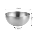 Axyaa Stainless Steel Fruit Salad Bowl Soup Noodles Mixing Container Kitchen Tableware