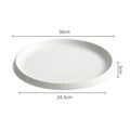 Axyaa Ceramic Dinner Plate Set - Round Tableware for Main Dishes, Steak, Sushi, and Desserts