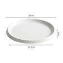 Axyaa Ceramic Dinner Plate Set - Round Tableware for Main Dishes, Steak, Sushi, and Desserts