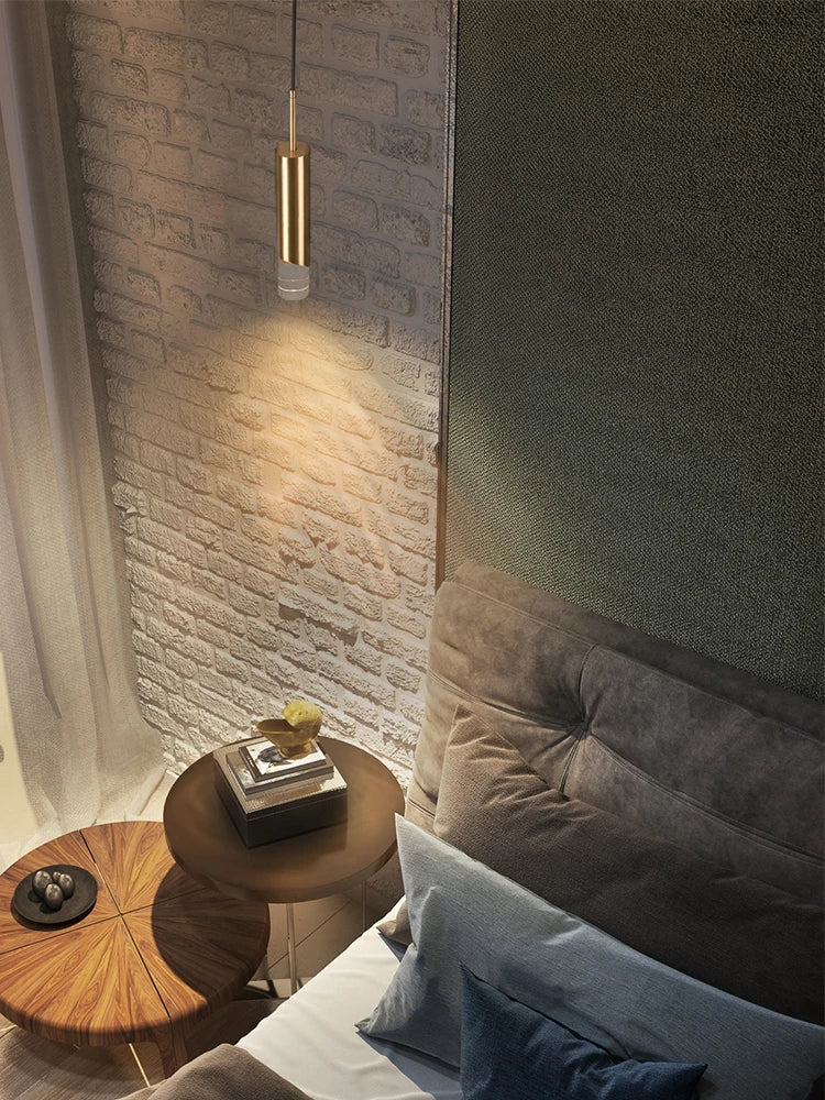 Axya Modern Copper Acrylic Pendant Ceiling Light Gold Spotlight for Room Bar