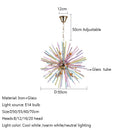 Axyaa Colorful Dandelion Glass Chandelier for Kids' Room, Dining Room, or Clothing Store