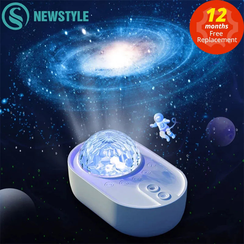 Axyaa Starry Sky Spaceship Projector Night Light with Bluetooth Speaker